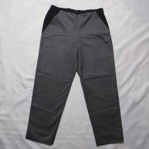 ELIE TAHARI womens PANTS trousers GRAY black CAREER stretch waist SLACKS SIZE 4